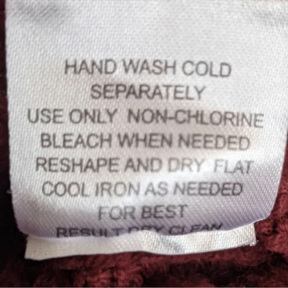 Pink Republic Sweater Burgundy Shaker Knit Ribbed Cotton Large - Picture 7 of 11